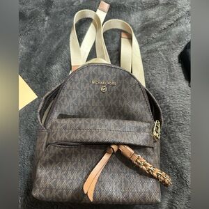 Michael Kors Tan and Brown Backpack